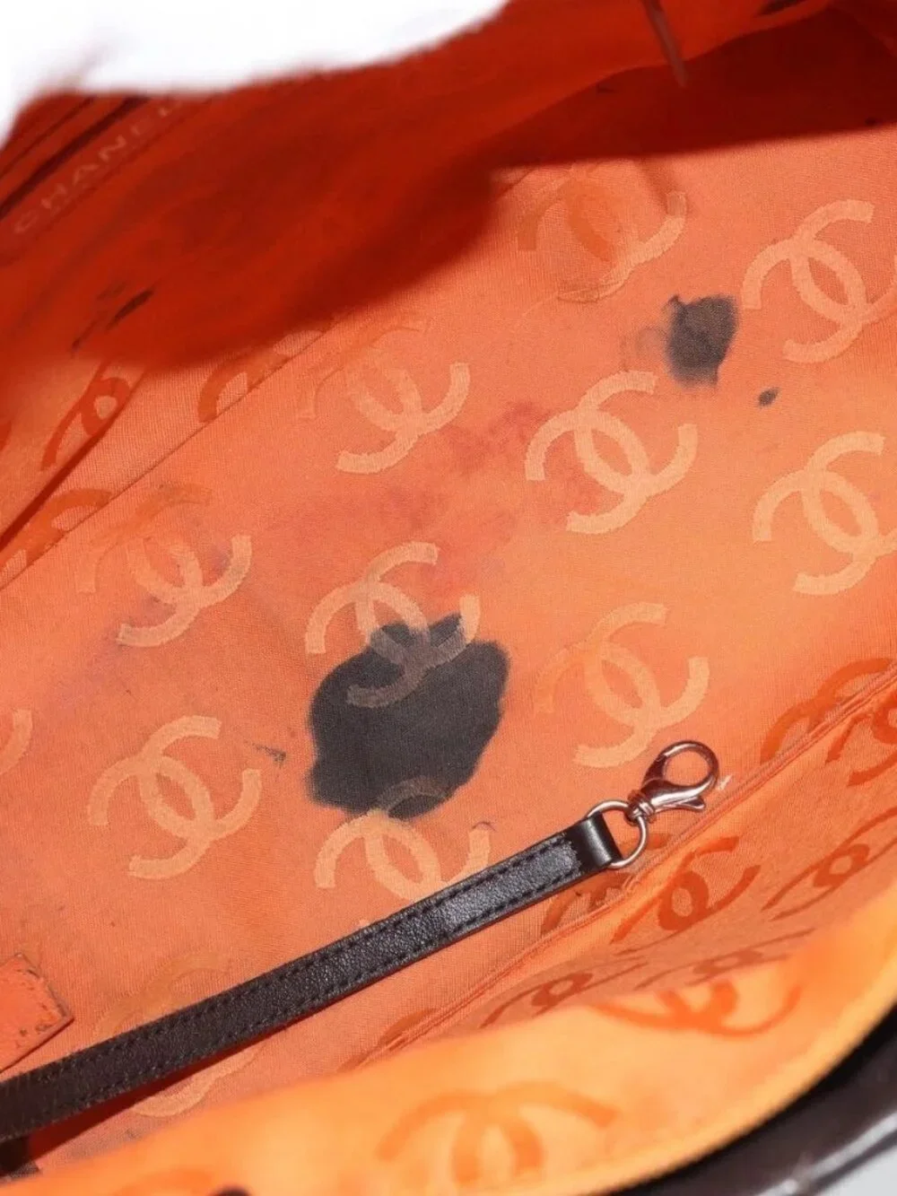 CHANEL Cambon Line Matelasse Tote Bag Leather Brown Silver CC Auth 170655